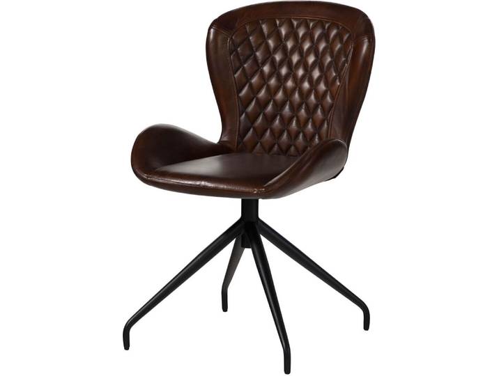 MASSIVMOEBEL24 Chaise 61x52 Cuir Set 2 IRON LABEL #112