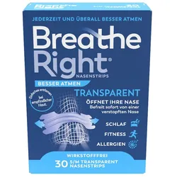 BREATHE Right Besser Atmen Nasenpfl.normal transp. 30 St