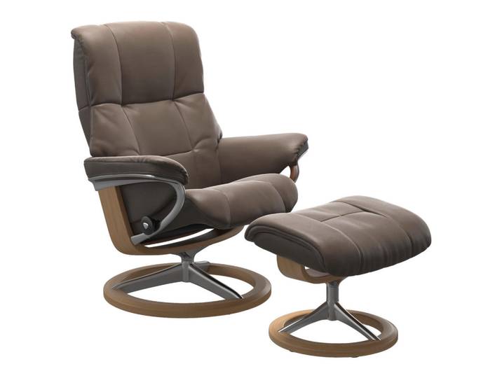 Stressless Relaxsesselset Mayfair, Braun, Holz, Metall, Echtleder, Rindleder, Eiche, Schichtholz, 83x102x74 cm, Relaxfunktion, Wohnzimmer, Sessel, Relaxsessel