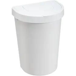 Plast team Abfallbehälter Bin Swing Bin 25l Weiss 1358..., Abfalleimer, Weiss