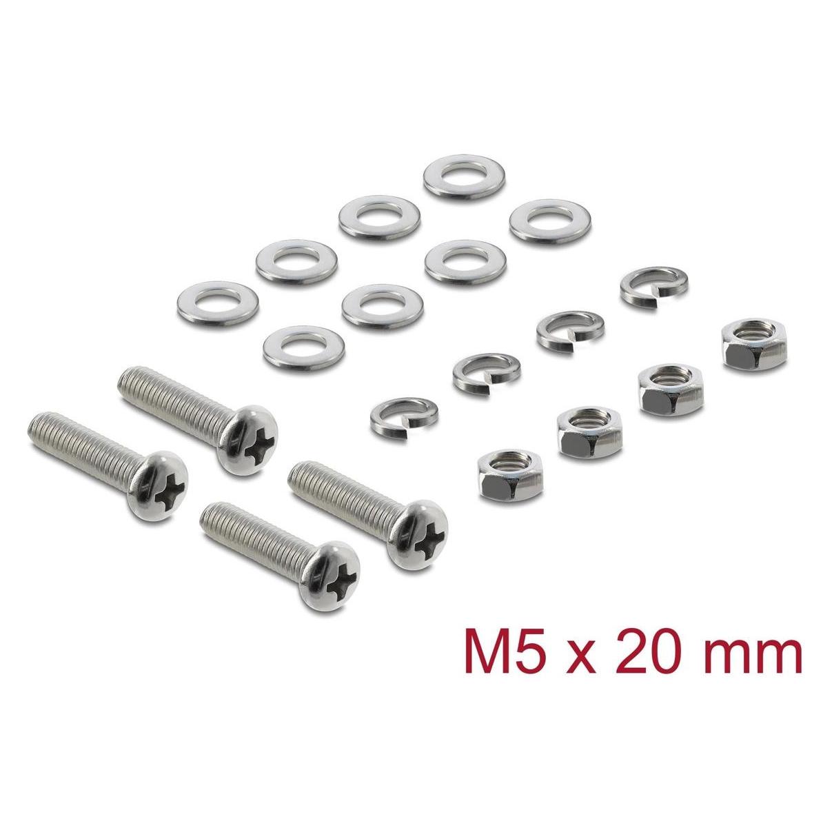 Delock Lüfterschrauben Set M5 x 20 mm 20-teilig (42547) (42547)