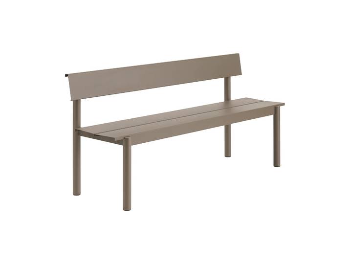 Muuto Banc Linear steel bench 170x34 cm Taupe