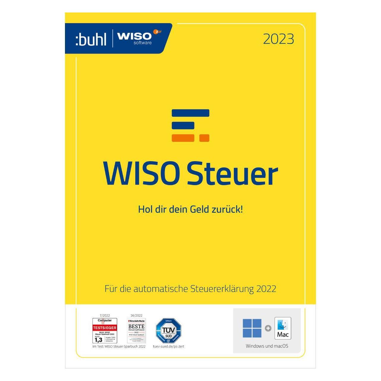 Buhl Data Service WISO Steuer 2023 (1 User, 1 Geräte/User, unbegrenzt) (DL42912-23)