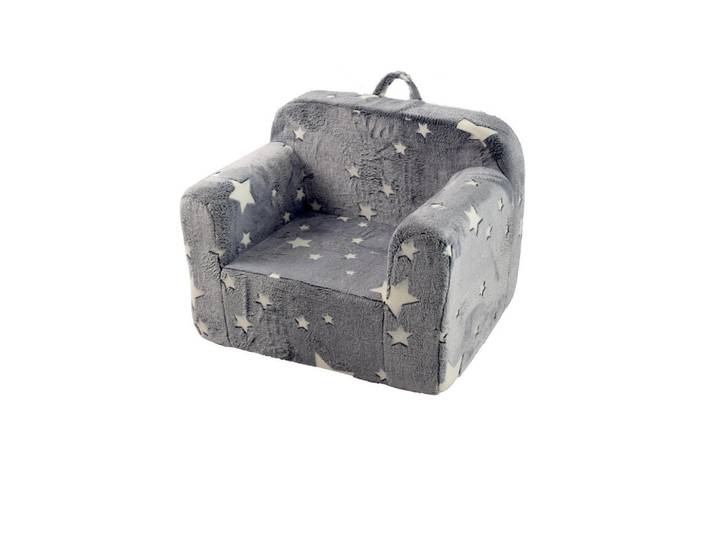Redom Kindersofa Stoff mit Armlehnen, leuchtendem Sternmuster abnehmbarer Bezug 49/64/49 cm Grau, 64x49x49 cm, Babymöbel & Kindermöbel, Kinderzimmer & Jugendzimmer