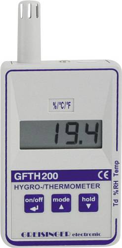 Greisinger GFTH 200 Luftfeuchtemessgerät (Hygrometer) 0% rF 100% rF Taupunkt-/Schimmelwarnanzeige