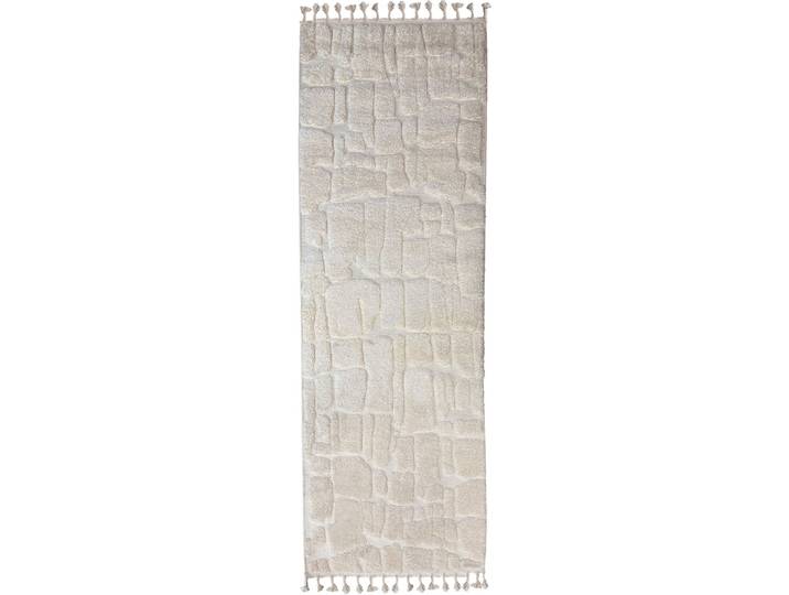 Teppich Calvella Natur Polyester 80 x 300 cm - Teppich