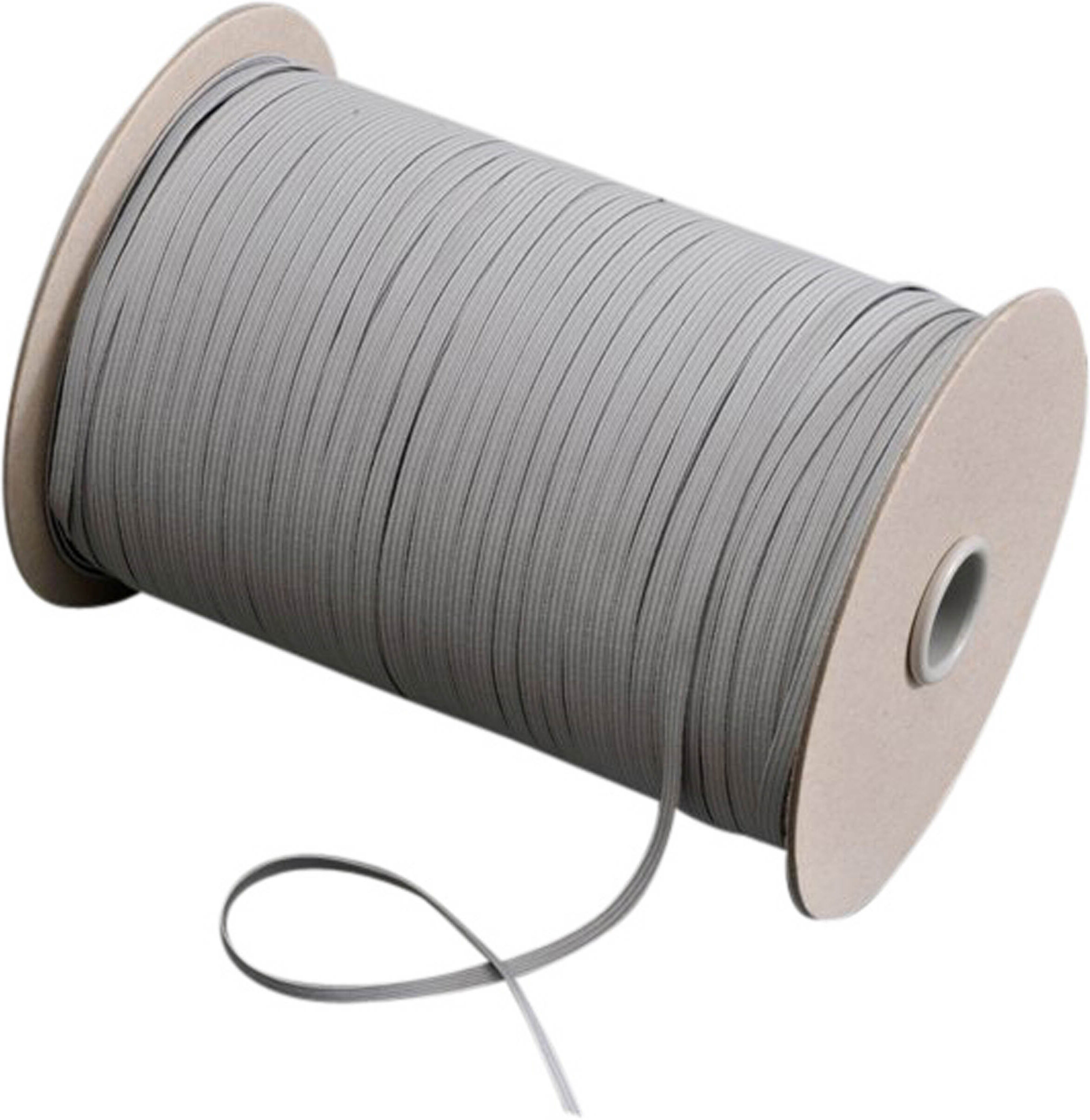 SPRINTIS Goma elástica plana 5 mm gris   500 m, plástico, caucho