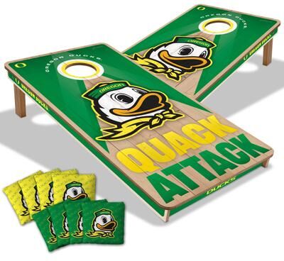 Skip's Garage Oregon Ducks NCAA 2x4 Professional Cornhole Board Set