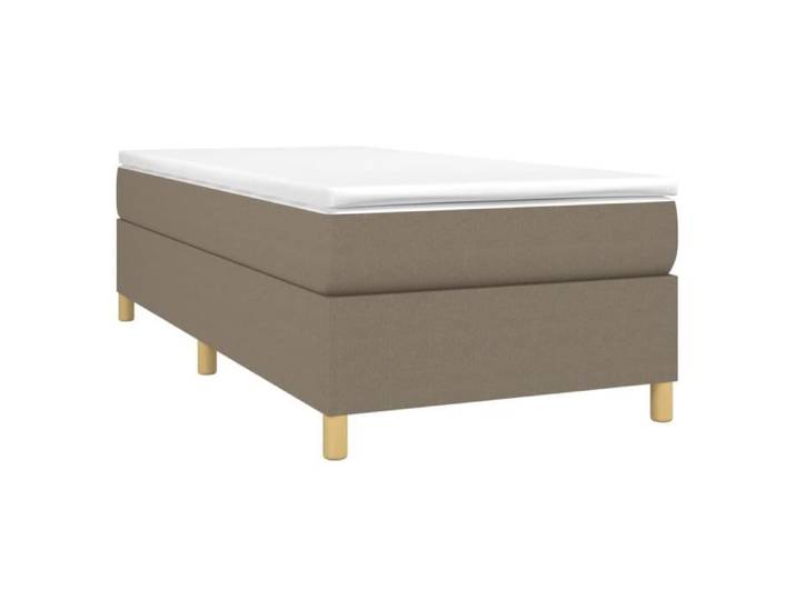 Sommier tapissier - AKOZON - Taupe - 90x200 cm - Lattes en contreplaqué - Pieds robustes
