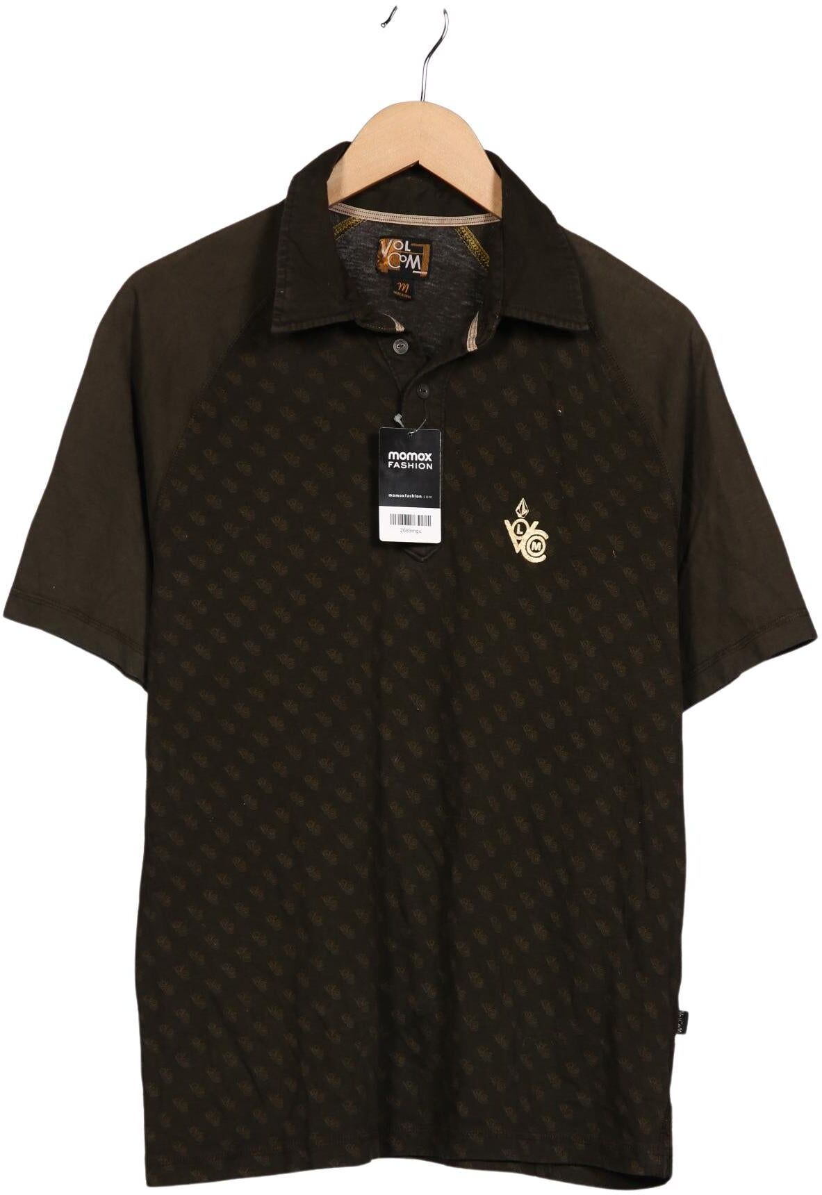 Volcom Herren Poloshirt, Grün, Gr. M, Baumwolle / Lyocell - Second Hand