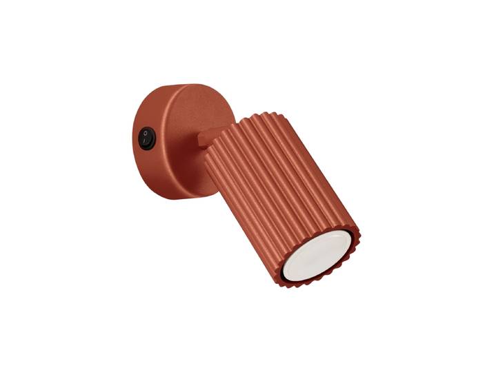 Design Wandlampe „Karbon“ mit Schalter Ockerrot Sollux Lighting