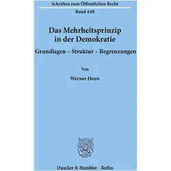 Das Mehrheitsprinzip in der Demokratie. Grundlagen - Struktur - Begrenzungen., Fachbücher von Werner Heun