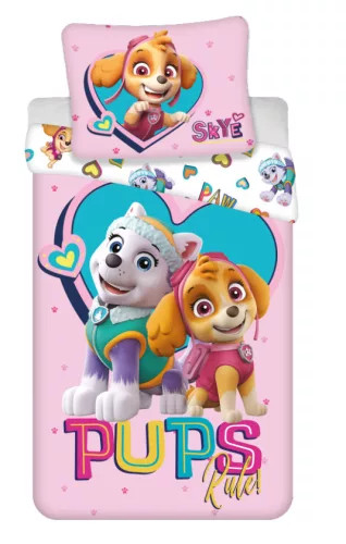 Paw Patrol dekbedovertrek Pups Rules voor kinderen, 140 x 200 cm