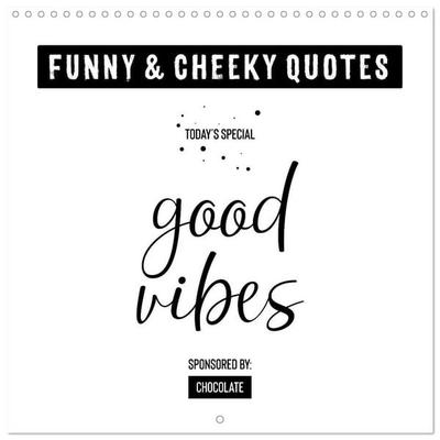Funny and cheeky quotes (Wall Calendar 2027 12 × 12 Inch) CALVENDO 12 Month Wall Calendar