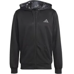 ADIDAS Herren Kapuzensweat TR-ES+ BL FZ JA, Größe M in Schwarz Schwarz