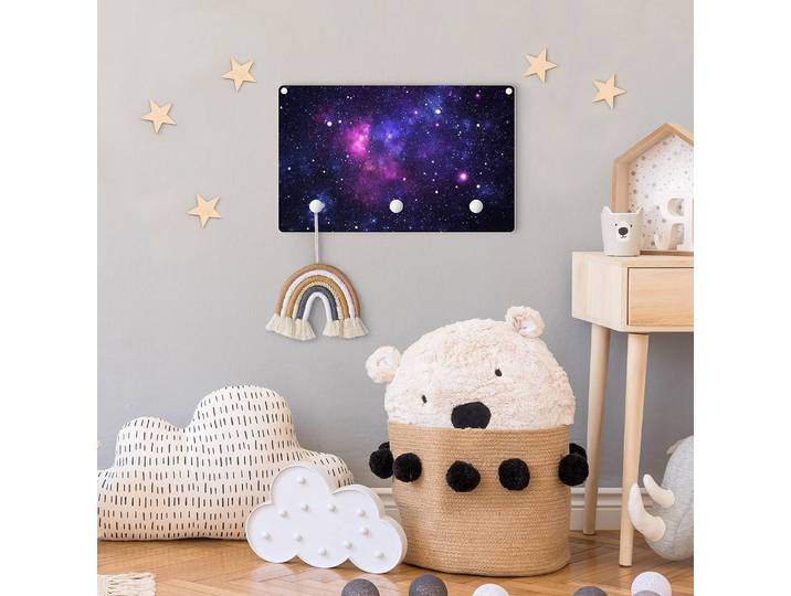 home24 Kinderkapstok Galaxy 40 x 25 x 1cm violet