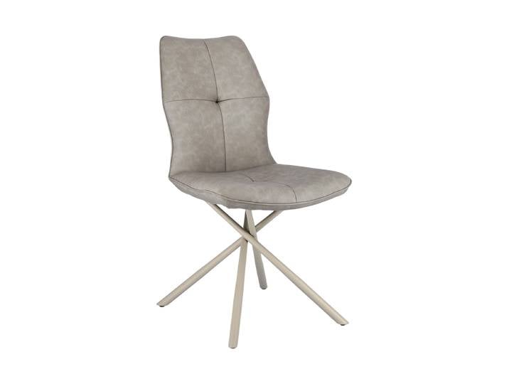 Design Esszimmerstuhl „Kepler“ Kunstleder Taupe Bizzotto