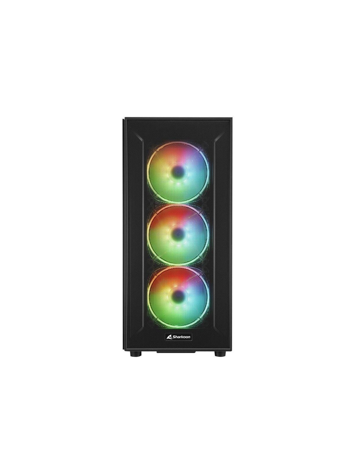 Sharkoon TG6M RGB - tower - ATX - Gehäuse - Tower - Schwarz