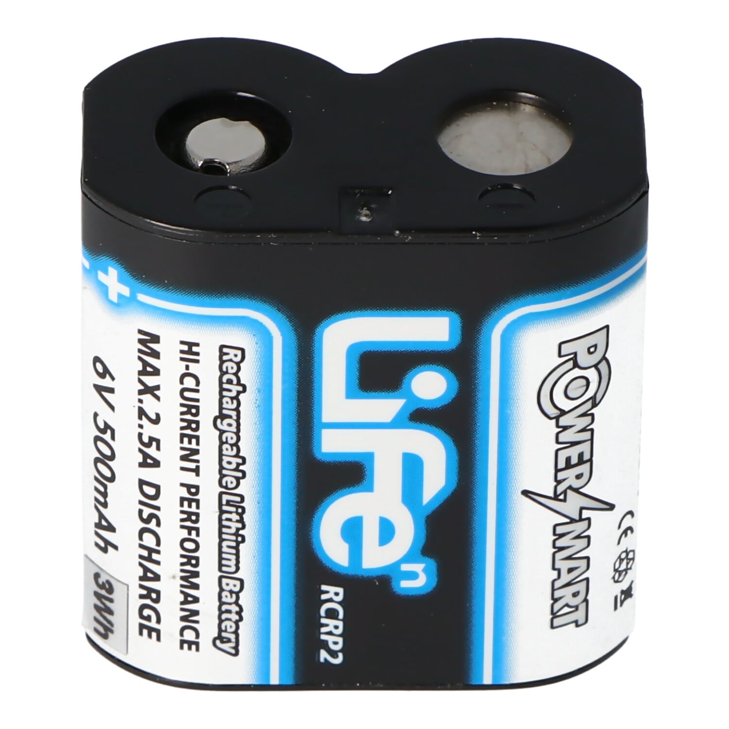 AccuCell CR-P2 oplaadbare lithium-ion batterij, model CRP2
