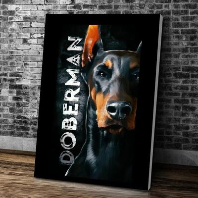 Uplift Essentials Canine Narrative Canvas High Definition Doberman Architectural Art style 6 15.7 X 19.7 In