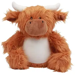 Mumbles Plüschtier Kuh mit Reißverschluss Stofftiere MM565 brown one size