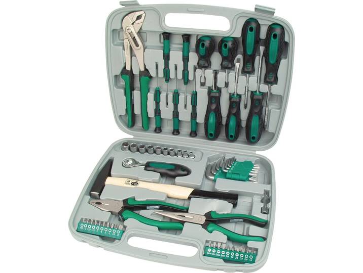 BRÜDER MANNESMANN GREEN LINE M29057 BRÜDER MANNESMANN Jeu d'outils\, 57 pièces\, dans un coffret