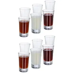 relaxdays Schnapsgläser 4cl im 12er Set weiß