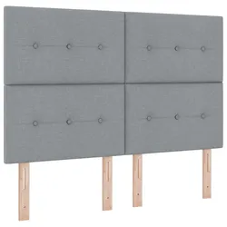 vidaXL Kopfteil mit Kopfteil Hellgrau 144 cm Kunstleder