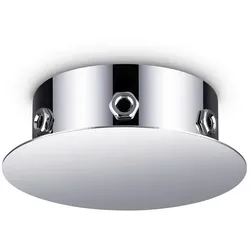Ideal Lux Deckenbaldachin MAGNETICO, 6-fach, magnetische Blende, rund, Ø 12.5cm / H 4cm, chrom IDEA-303406