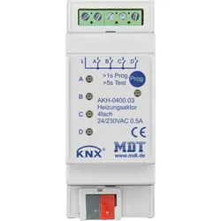 MDT Technologies Heizungsaktor 4-fach 2TE Reiheneinbaugerät, 24-230VAC, AKH-0400.03