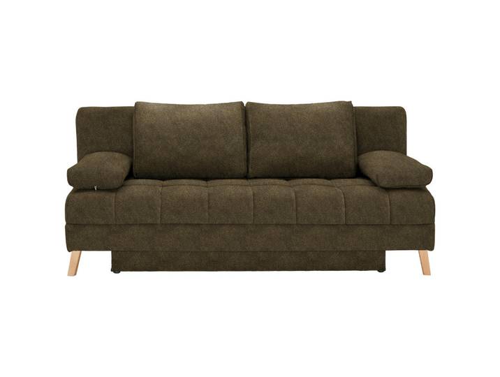 Cantus Schlafsofa, Grün, Holz, Buche, 2-Sitzer, 195x90x90 cm, Schlafen auf Sitzhöhe, Wohnzimmer, Sofas & Couches, Schlafsofas, Schlafsofas mit Bettkasten