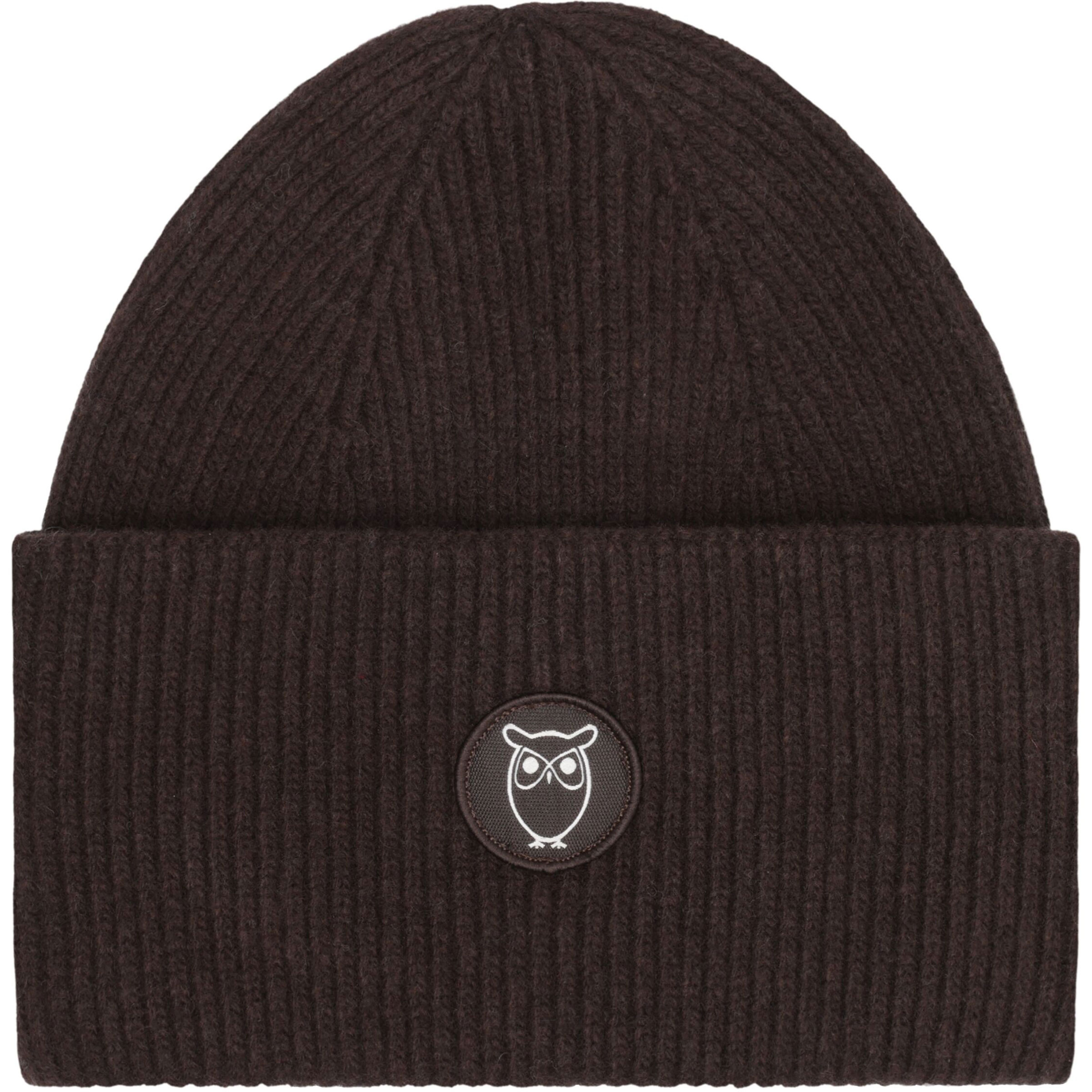 KnowledgeCotton Apparel Big Rib Mützen & Beanies braun Lifestyle Hautfreundlich