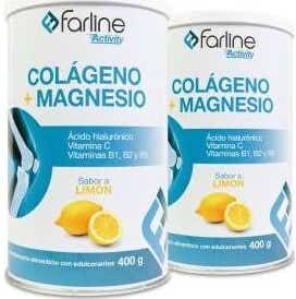 Farline Colágeno + Magnesio + Ácido Hialurónico Sabor Limón Pack de 2 uds