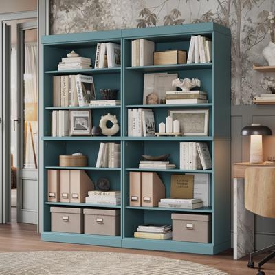 "Palace Imports Solid Wood Tall Open 12-Shelf Bookcase, 64"" W"