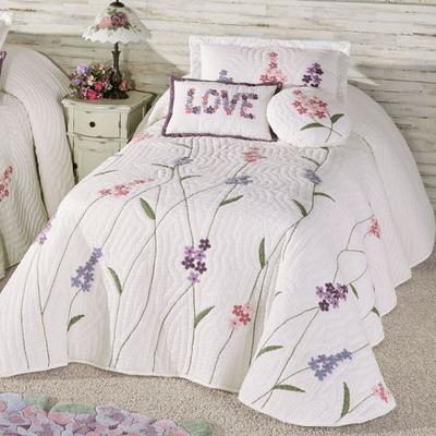 Touch of Class Wildflowers Grande Twin Bedspread Ivory, Twin, Ivory