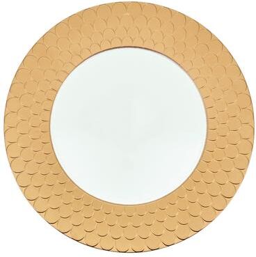 Saro Lifestyle "Textured Decorative Charger Plates (Set of 4) - Scalloped Rim Round Table Chargers for Dining & Entertaining, 13"""