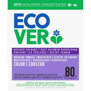 Ecover Waschmittel Color Waschpulver, Lavendel & Eukalyptus, Pulver, ökologisch, 4 kg, Waschladungen 80