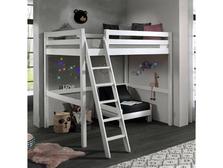 Pack - Lit Superposé & Mezzanine & Mezzanine Enfant & Fauteuil-Lit  Pino  Blanc
