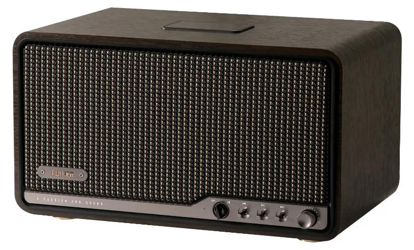 Retro-Tischlautsprecher - S300 - Regallautsprecher - 2.0-Stereo - Hi-Res-Audio - Bluetooth 5.4 - AirPlay 2 - Schwarz-Nussbaum