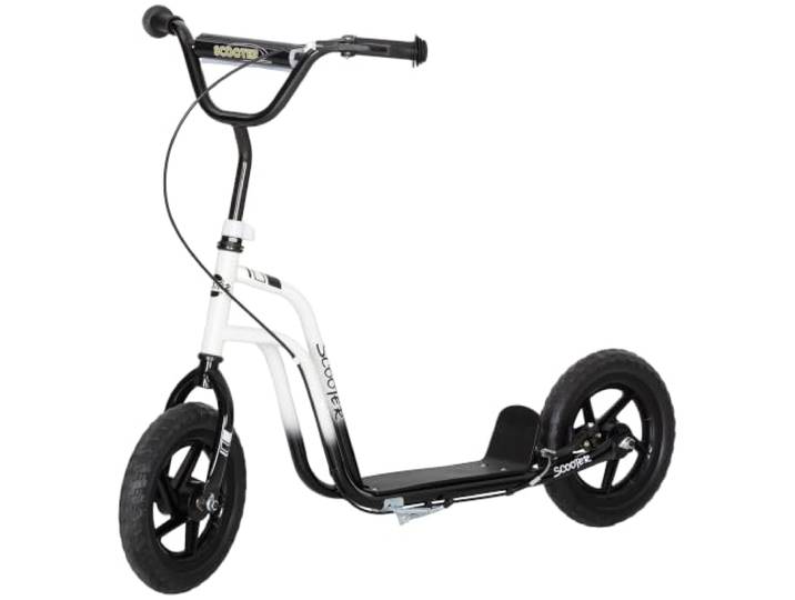AIYAPLAY Kinderroller mit Verstellbarem Lenker 12 Zoll 5-12 Jahren Weiß