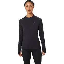 ASICS Damen T-Shirt WINTER RUN LS TOP, Größe XL in Schwarz Schwarz