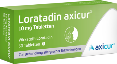 axicorp Pharma GmbH LORATADIN axicur 10 mg Tabletten 50 St 14293773