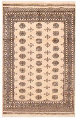 ECARPETGALLERY Hand-knotted Peshawar Bokhara Ivory Wool Rug - 5'5 x 8'4