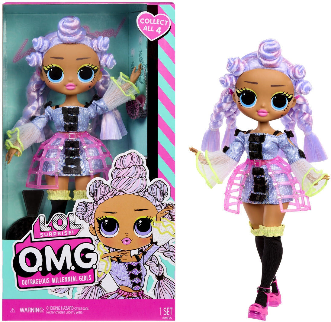 MGA Entertainment L.O.L. Surprise! O.M.G. Entry Doll Miss Royale - 11 in Fashion Doll with Pastel Lavender Hair and Neon Pink Outfit for Kids