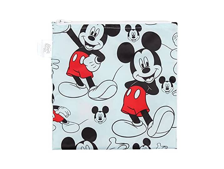 Bumkins Disney Baby herbruikbare snack tas groot, Mickey Mouse (klassiek) Large