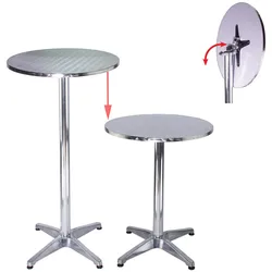 TRUTZHOLM Stehtisch 2in1 höhenverstellbar 70/115cm Ø60cm Aluminium Bistrotisch Bartisch