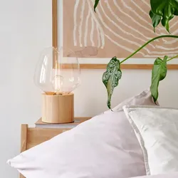 Nordlux Christina 20 moderne Tischlampe E27 Durchsichtig/ Holz