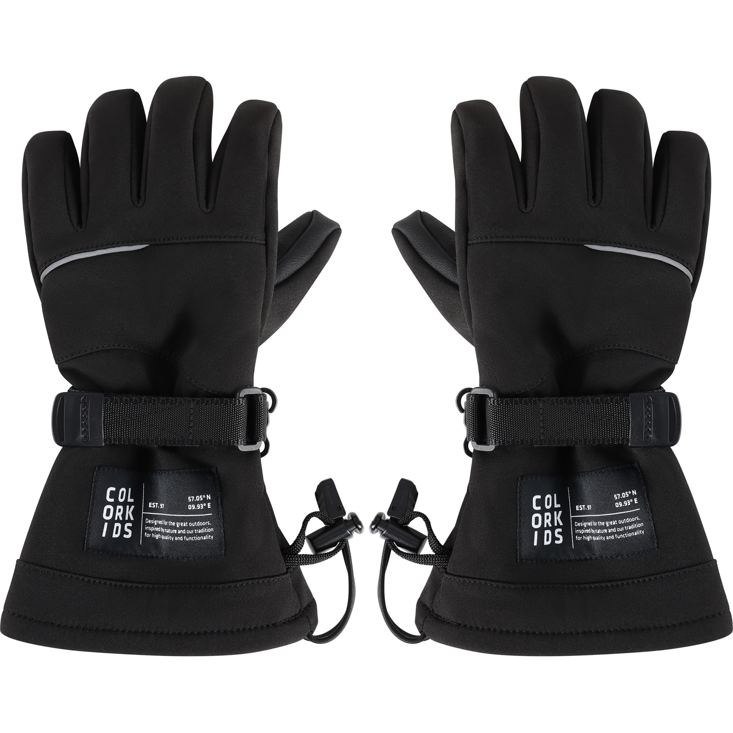 Color Kids Waterproof Long Kinder Fingerhandschuhe schwarz Größe 12-14 Jahre Lifestyle | Skifahren Wasserdicht