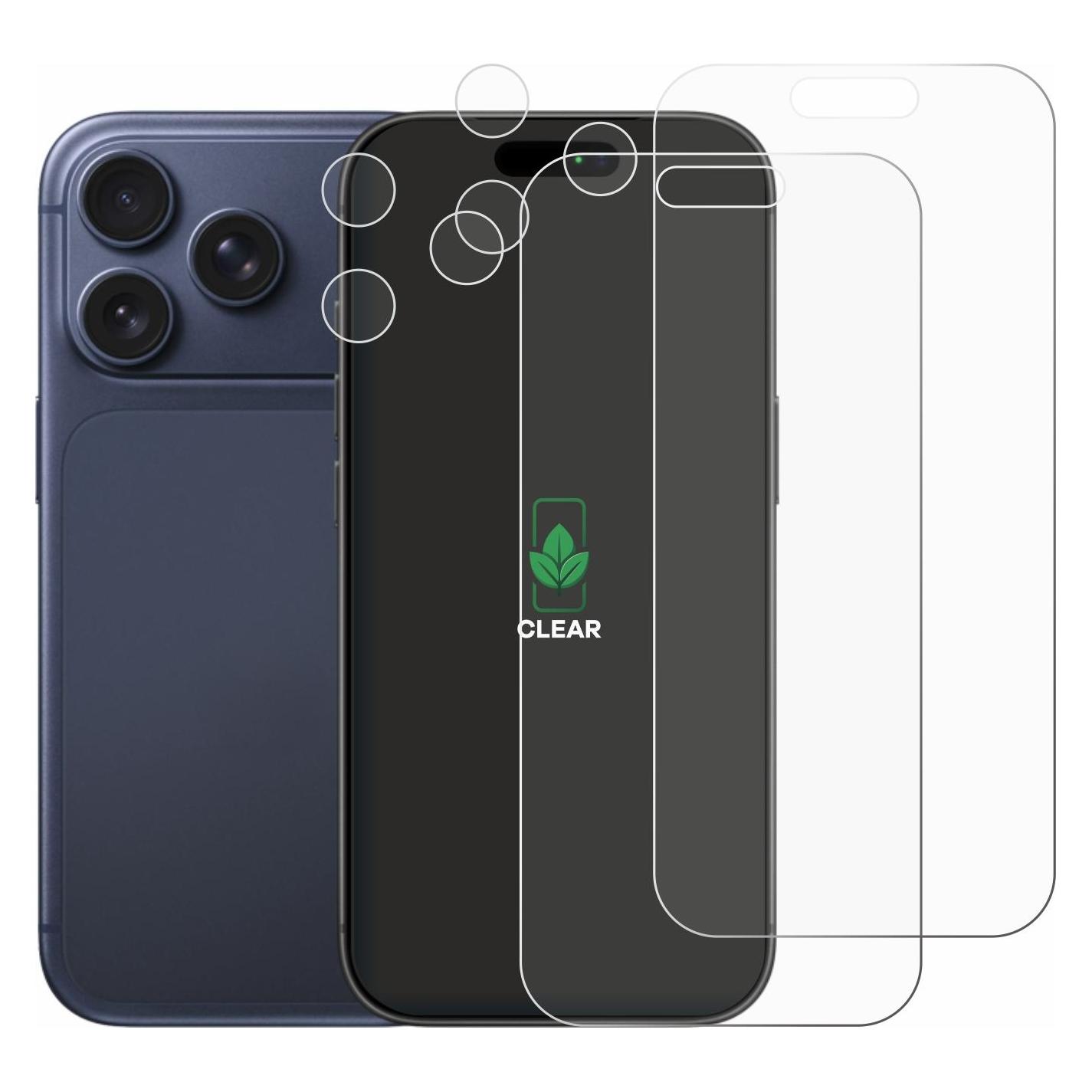 ScreenLeaf Schutzfolie für Apple iPhone 17 Pro (Display+Kamera) Displayschutz Display Schutz Folie Klar (2 Stk., Apple iPhone 17 Pro) (6160481)