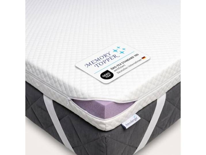 Arensberger Topper Soft 140x200cm H2, Memory Foam, 5cm, waschbarer Bezug Für Federkern & Schaumstoff Matratzen, Matratzenauflage 5cm, druckentlastend, atmungsaktiv, Topper für erholsamen Schlaf